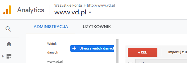 Konfigurowanie celów w Google Analytics 1 VD Konfigurowanie celów w Google Analytics