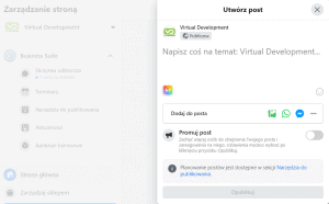 posty na fanpage facebook