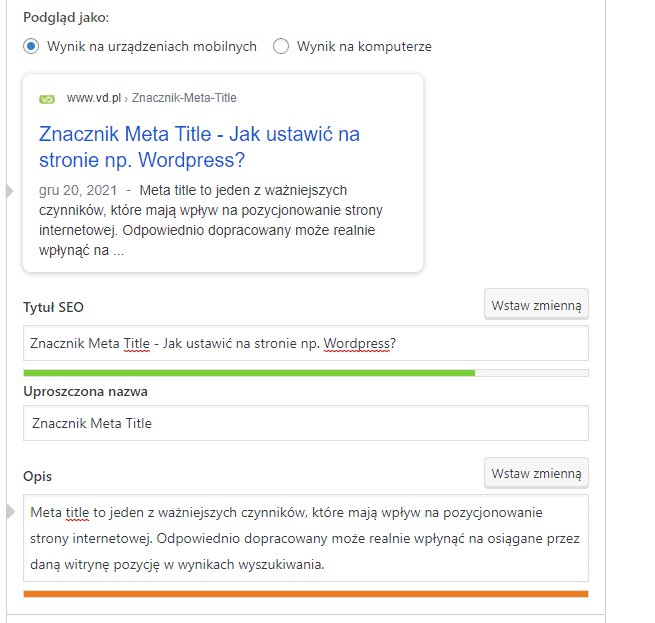 VD Znacznik Meta Title - Jak ustawić na Wordpressie? Jaki ma wpływ na SEO?